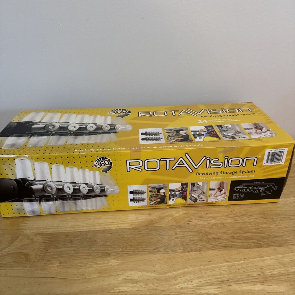 RotaVision Revolving Storage System 24 Compartments New Old Stock Organizer New - Picture 4 of 7